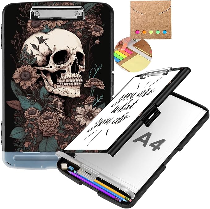 Clipboard with Storage, Heavy Duty Plastic Nursing Clipboard Foldable, High by Unknown