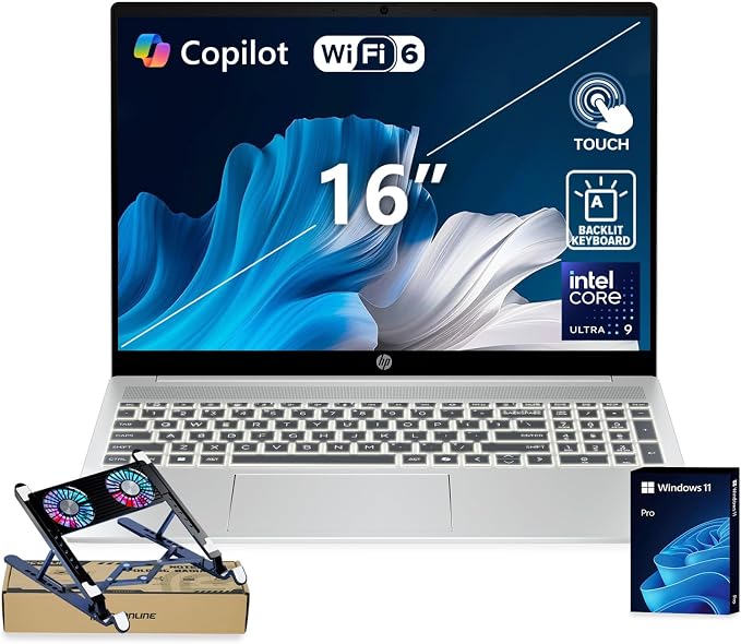 HP OmniBook 5, Intel Core Ultra 9 285H, 2K Touchscreen Laptop, Next Gen AI PC by Unknown