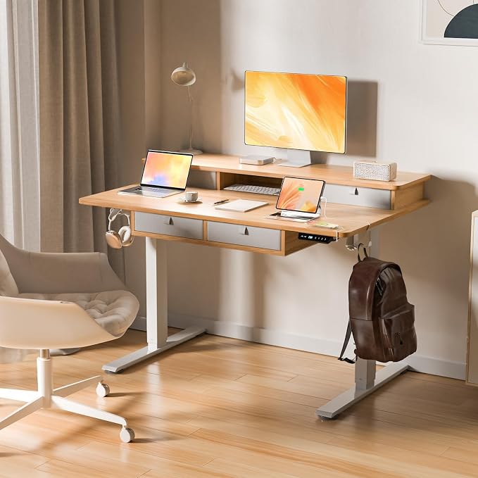 ExaDesk 48 * 30 Inches Electric Standing Widened Desk Adjustable Height - Image 2