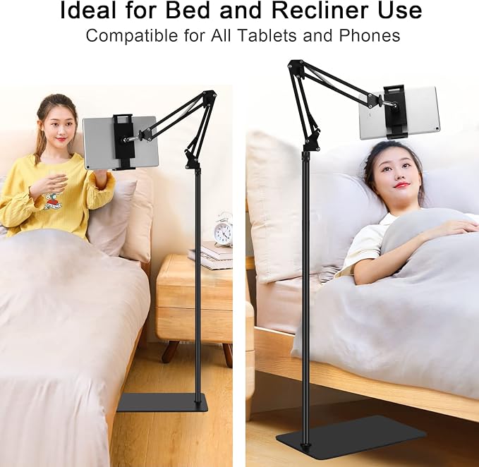 SAMHOUSING Tablet Floor Stand, Adjustable Universal 360-degree Rotatable Metal - Image 3