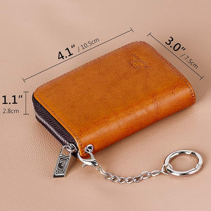 FurArt Zipper Wallet Women, RFID Blocking Credit Card Wallet, Business Card - Image 4
