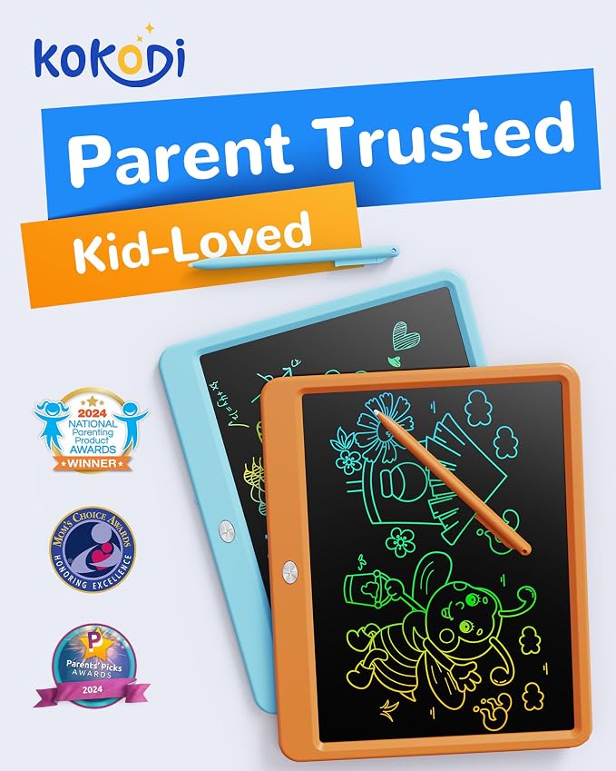 KOKODI LCD Writing Tablet, 12 Inch Colorful Toddler Doodle Board Drawing Tablet - Image 2