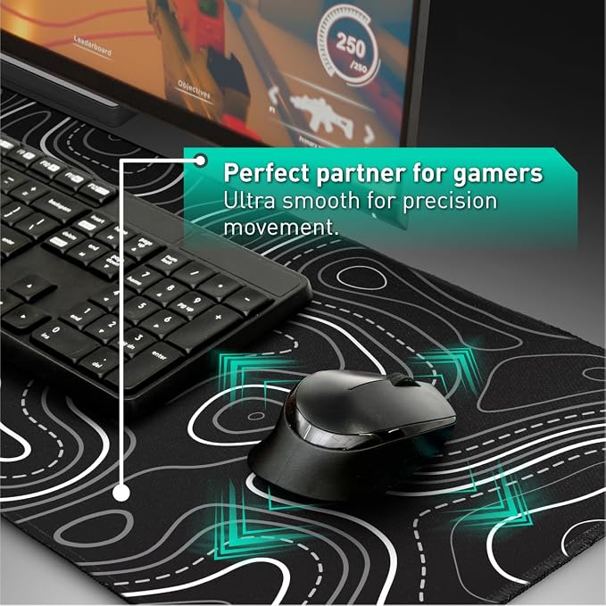 Pixiecube Minimalist Topographic Map Mouse Pad - Image 5