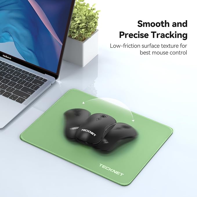 TECKNET Mouse Pad with Anti-fray Stitching, Waterproof Surface & Non-Slip - Image 4