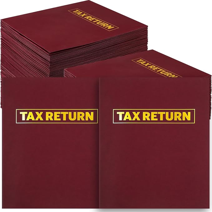 20 Pcs Tax Return Folders Bulk by Surfinton