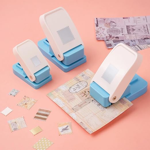 3 Pcs Stamp Punch, 1x0.8inch Medium Stamps Shaped Punch, 1 Inch Square Stamps - Image 3