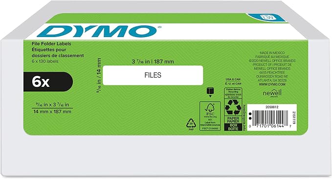 DYMO Authentic LW 1-Up File Folder Labels by Unknown