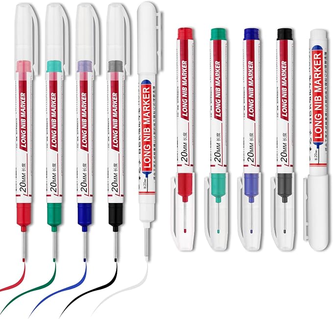 10 PCS Long Head Deep Hole Marker Pens, 20mm Long Nib Marker, Longs Nose Markers - Image 7