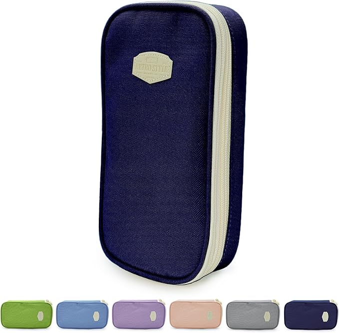 Large Capacity Pencil Case - Durable Zipper Aesthetic Pen Pouch, Big Storage Organizer for School, Office & Travel - Waterproof & Multi-Use (Blue)-DeskLoop Office