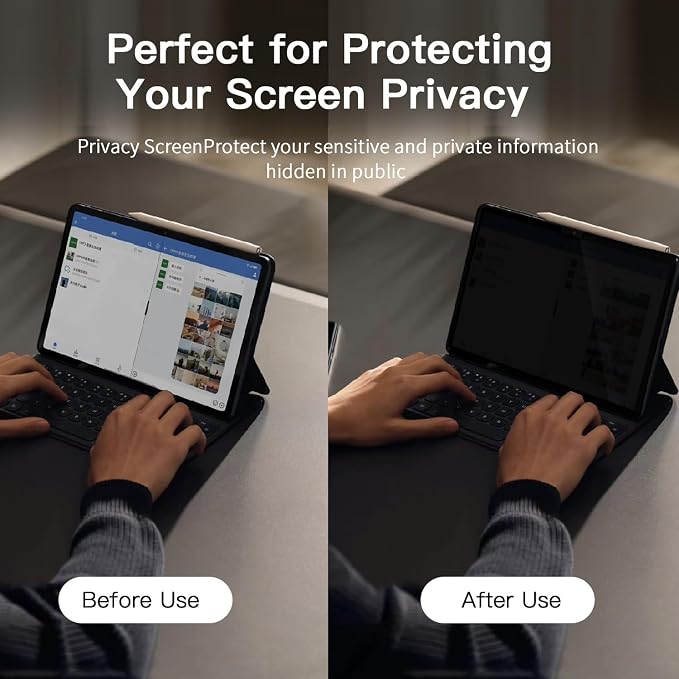 360° Privacy Screen Protector for iPad Air 11 inch M2 2024, Privacy Screen - Image 5