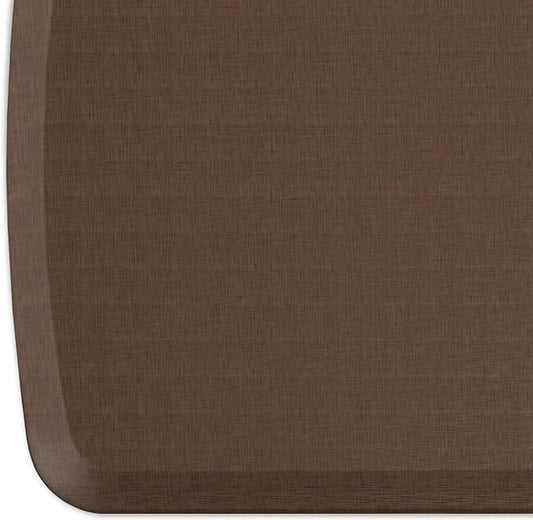 GelPro Elite Premier Gel & Foam Cushioned Anti-Fatigue Kitchen Floor Comfort Mat, Padded Stain-Resistant, Waterproof, Non-Slip Comfort Padded Desk/Office Mat, 20" x 48", Linen Truffle-DeskLoop Office