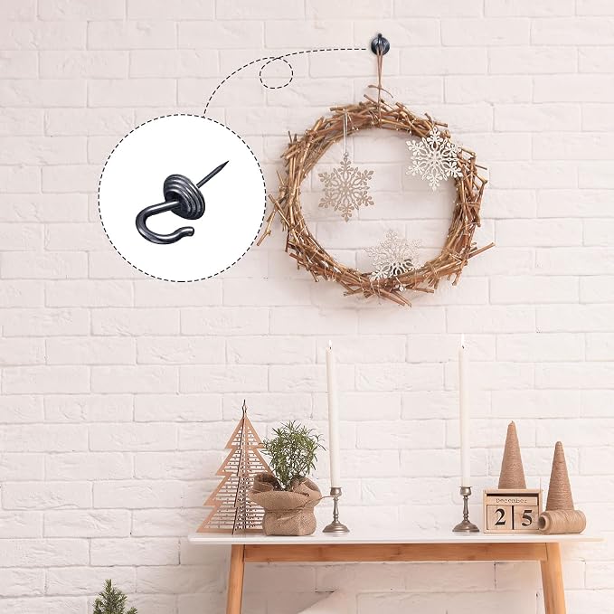 Hotop 30 Pieces Push Pin Wall Hooks Metal Thumb Tack Hangers Iron Alloy Nail - Image 6