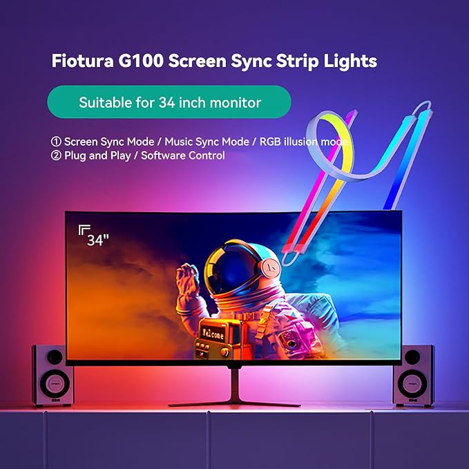 Monitor LED Backlights for PC & Mac, LED Strip Lights that Sync - Image 9