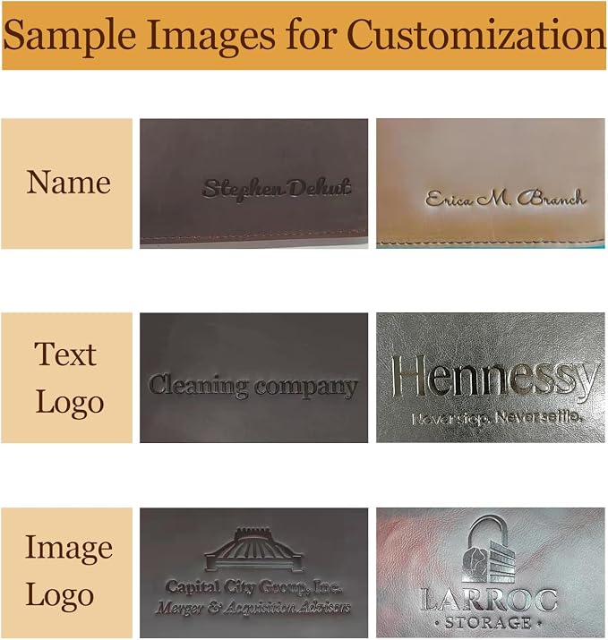 Geslun Personalized Genuine Leather Portfolio, Legal Size 8.5 x 14 Pad Holder - Image 2