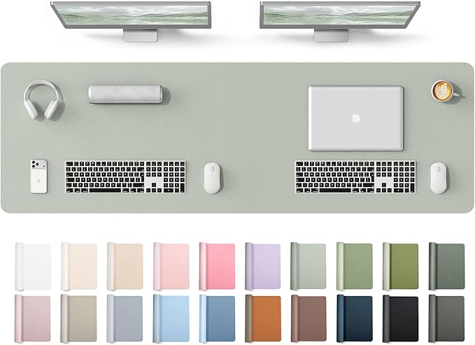 YSAGi Leather Desk Protector, Office Mat, Large Mouse Mat, Non-Slip PU Leather by YSAGi