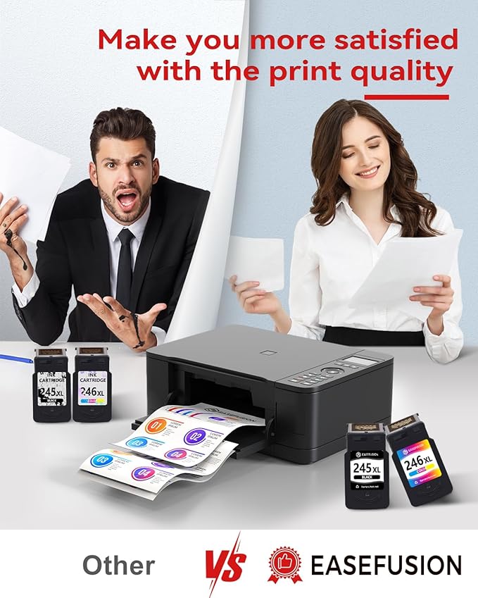 245XL 246XL Combo Pack Replacement for Canon Ink 245 246 PG-245 XL PG-245XL Black Color Ink Cartridges for Canon Pixma MX490 MX492 MG2522 TR4520 TS3322 TS202 MG2500 TS3122 TR4500 Printer-DeskLoop Office