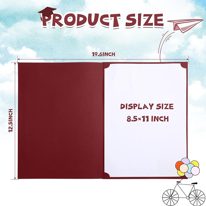 Fainne 80 Pieces Certificate Holders Diploma Holders Document Holder - Image 2