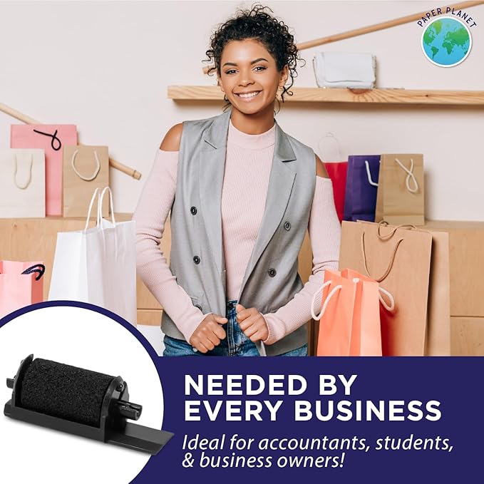 Black Printing Calculator Ribbons Compatible with IR40 by Paper Planet | Replacement Adding Machine Ink Ribbon Compatible with Canon, Casio, Sharp, Adler, and Victor IR40 Adding Machines | 5 Pack-DeskLoop Office