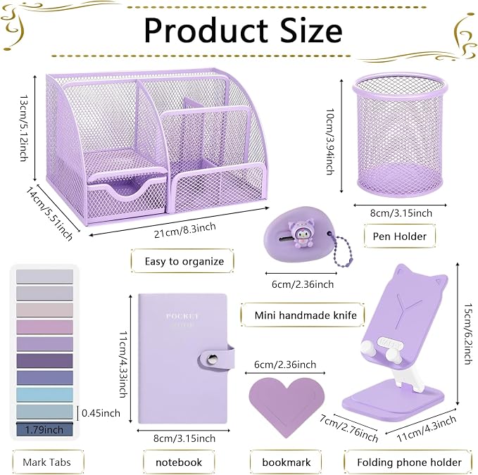 Office Supplies, Desk Accessories, Stapler and Tape Dispenser Set, 1000 Staples - Image 5