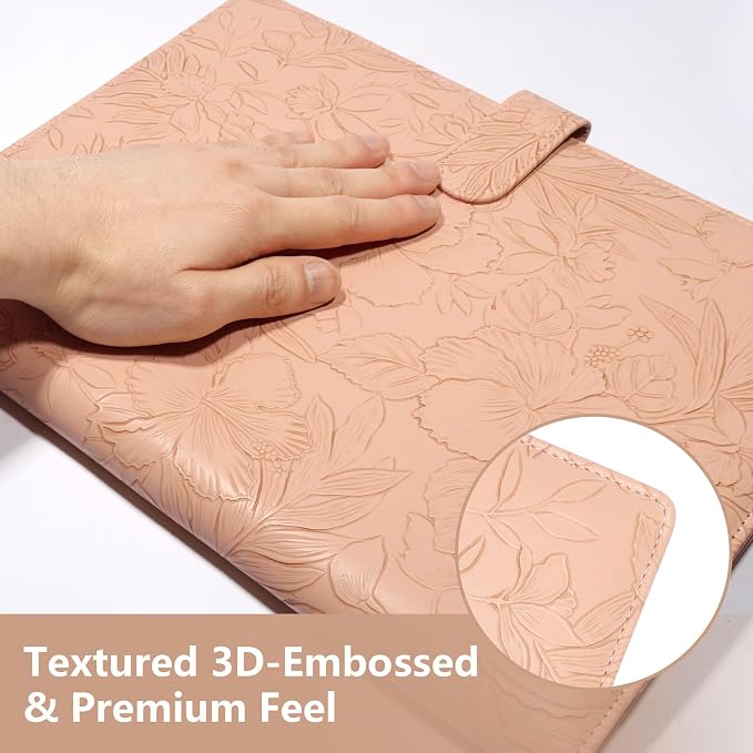 Professional Padfolio Portfolio Binder, Textured Embossing Faux Leather Folder - Image 7