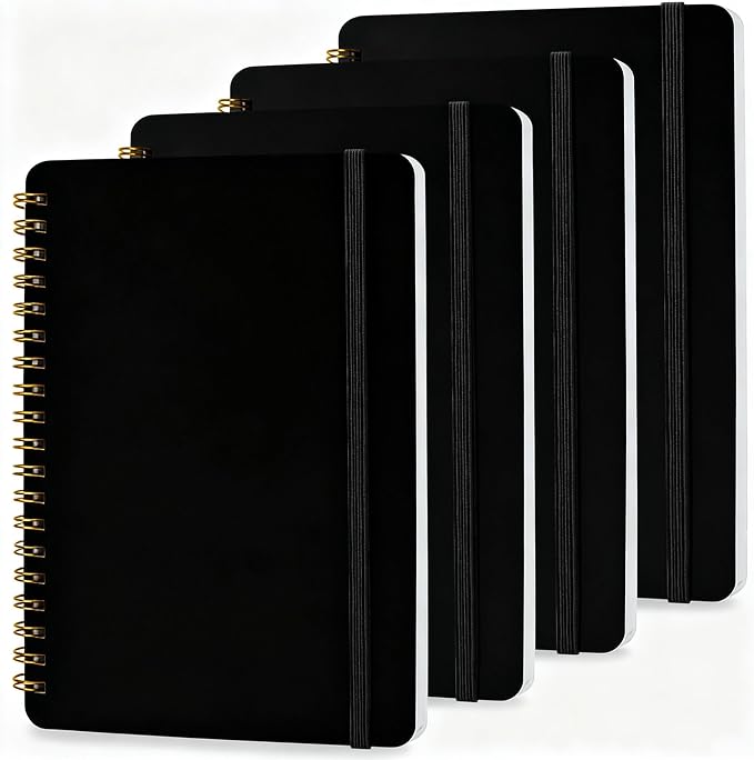 4 PCS Spiral Notebook, Spiral Journal Notebook, Notebooks by Unknown