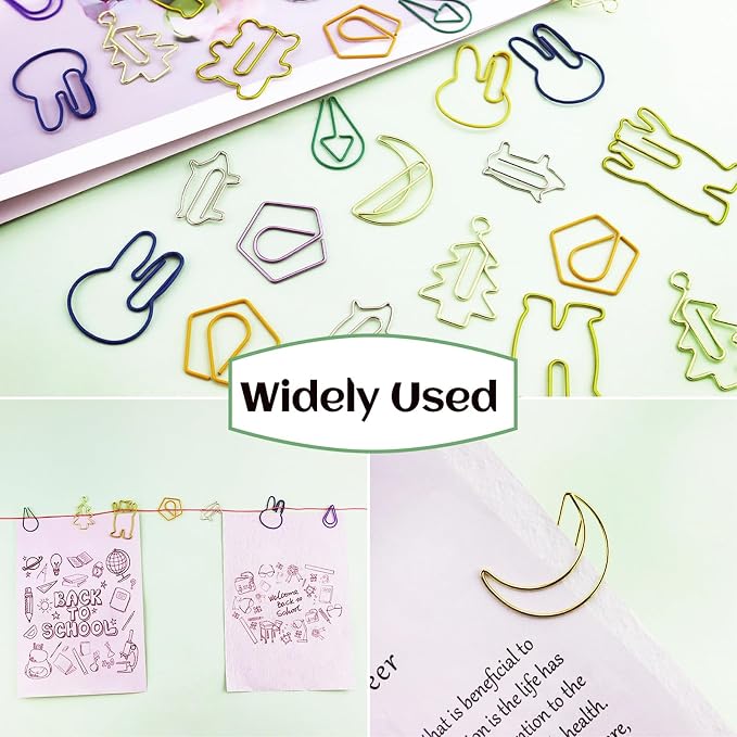 150 Pcs Mixed Cute Paper Clips, Fun Office Supplies Gifts - Image 4