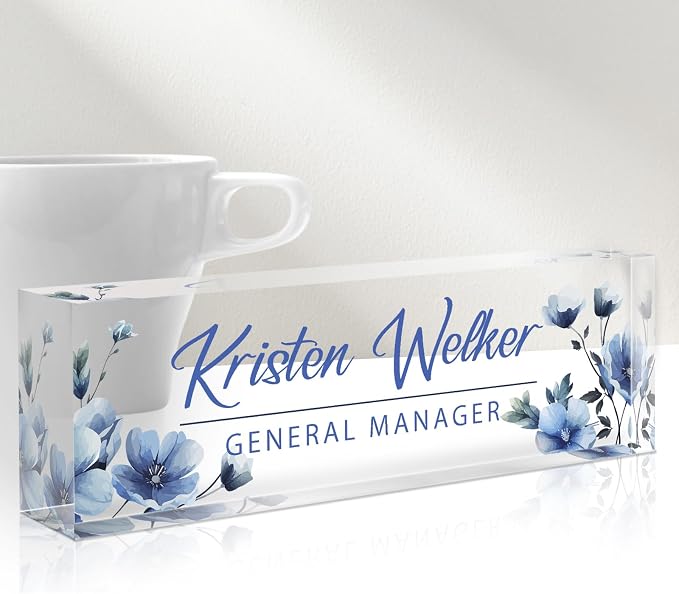 Custom Name Plate for Desk by Gowelly