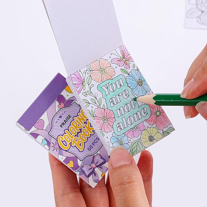 Women's Mini Coloring Book, 6 Pack Small Coloring Books - Image 5