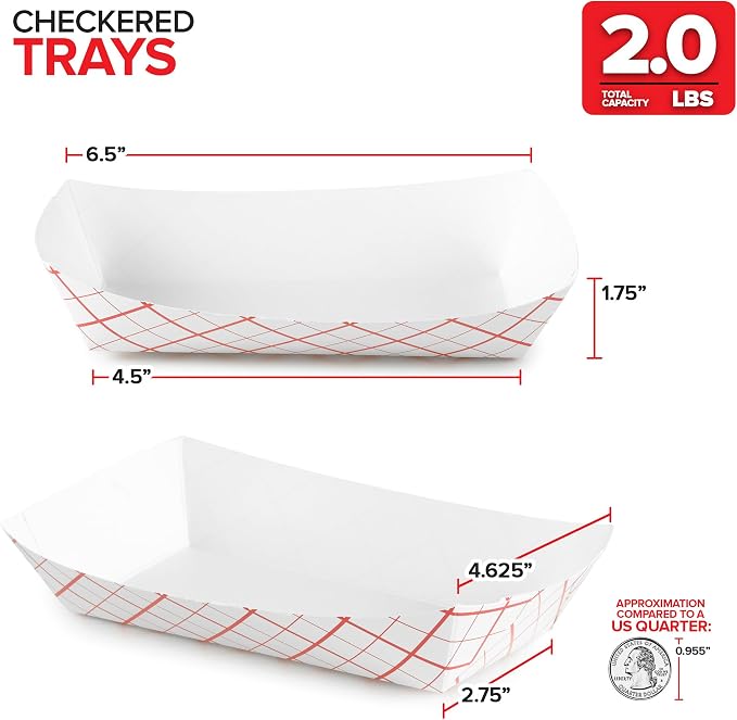 Stock Your Home Medium Paper Food Boats, 250 Pack, 2 Lb Capacity, 4.5 x 2.75 x - Image 3