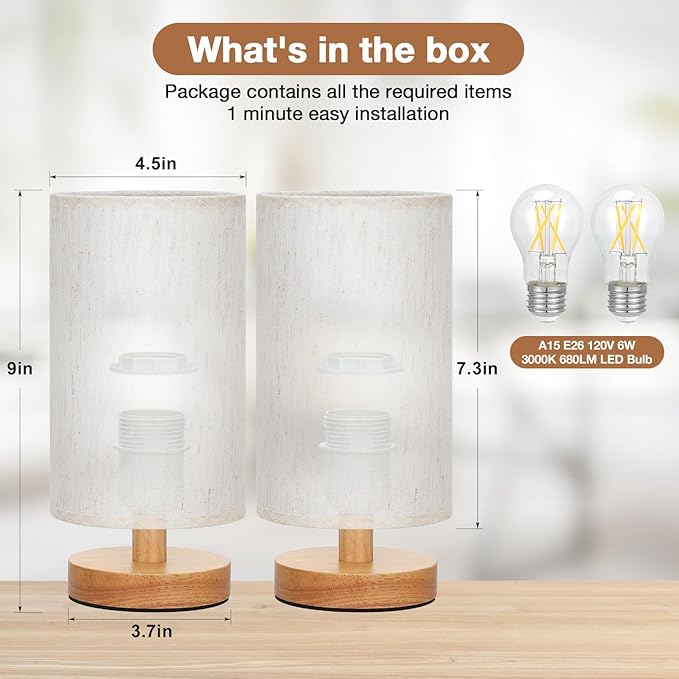 Fenmzee Small Lamps Set of 2 - Image 2