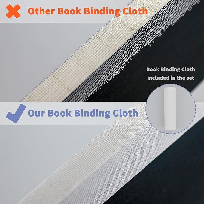 Eohcofys Book Binding Kits, Book Press Binding Materials Tools Bookbinding Kit for Beginners 11.6 x 7.9 Inch-DeskLoop Office