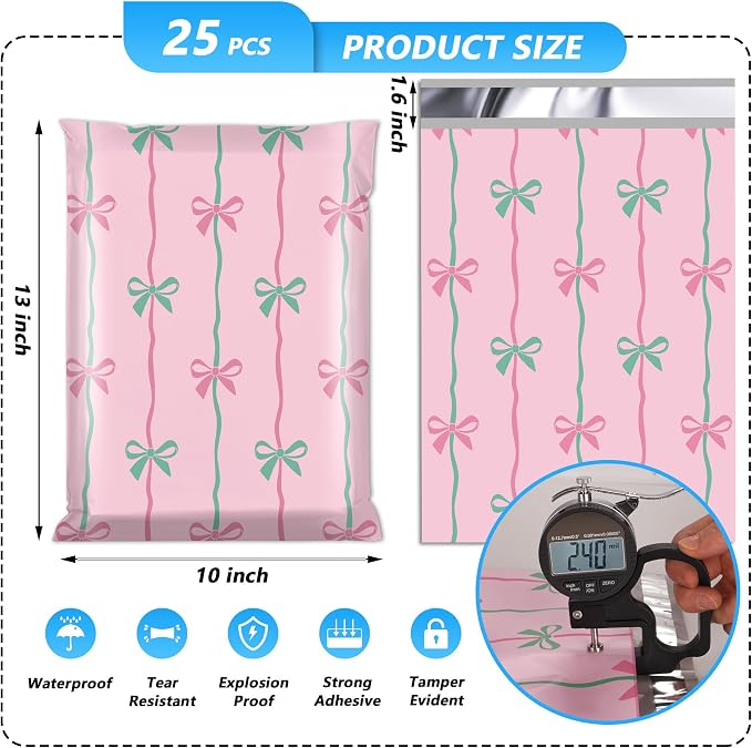Poly Mailer 10x13 Inch 25 Pcs, Waterproof and Tear-Resistant Shipping Bags - Image 2