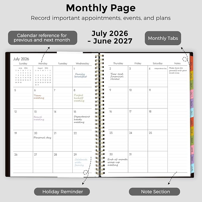 SKYDUE Appointment Book 2026-2027, Academic Hourly Planner from July 2026 - Image 2