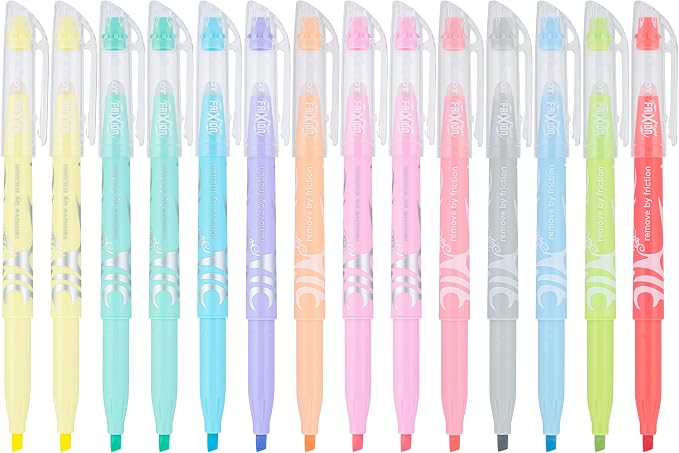Pilot FriXion Light Pastel Erasable Highlighters, Chisel Tip, Journaling by PilotCorporationofAmerica