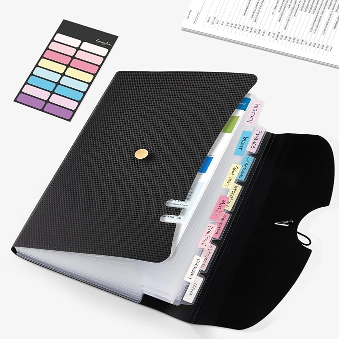 Sooez Expanding File Folder, 13 Pocket Accordion File Organizer, Monthly - Image 7