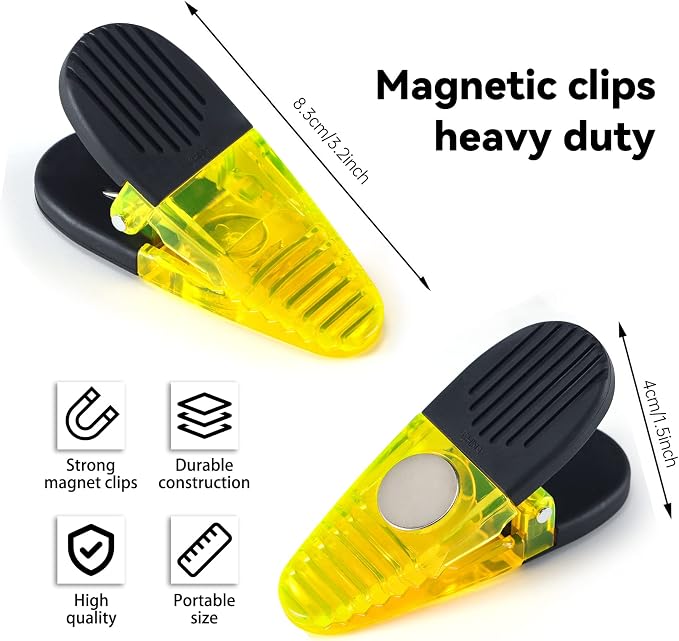 3-1/4" Length Plastic Refrigerator Magnet Clips Set - Image 3