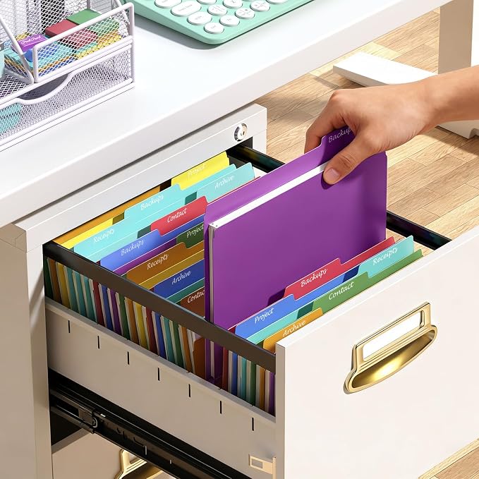 File Folders, 21 Pack Manilla Folders 8.5x11, 1/3 Cut Tabs Manila Folders - Image 6