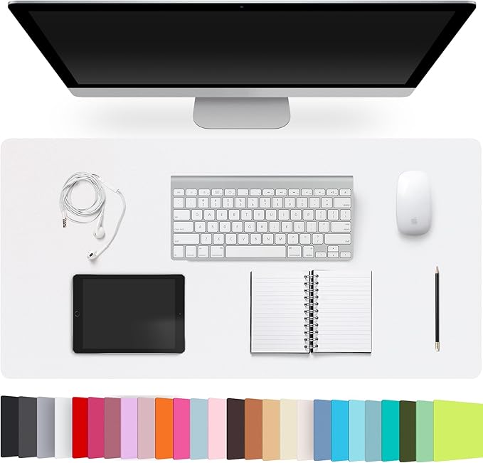 Leather Desk Pad Protector, Non-Slip Desk Pad, on-Slip PU Leather Large Mouse by CADONO