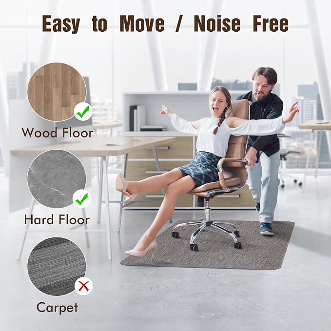 Blvornl Office Chair Mat for Hardwood Floor, 35.4"x 55" Desk Chair Mat for Hard - Image 6