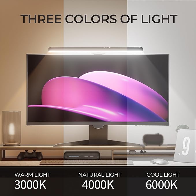 Monitor Light Bar Curved, RGB Backlight, Computer Screen Lamp | Eye Care Dual - Image 2