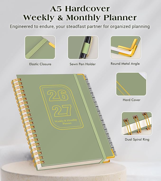 Planner 2026-2027, 18 Months Weekly and Monthly Hardcover Planner, January 2026 - Image 4