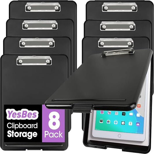 8 Pack Clipboard with Storage, High Capacity Storage Clipboard 8.5 x 11 with by YesBes