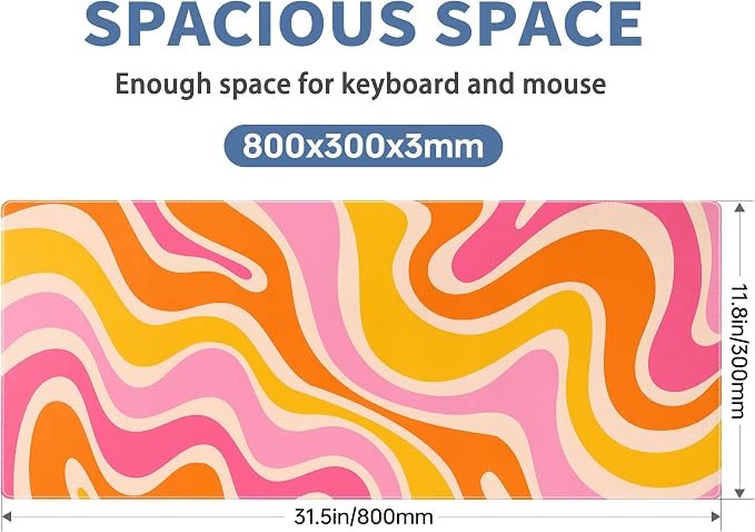 Boho XL Mouse Pad Large Desk Mat Extended Keyboard Mouse Pad Abstract Mousepad - Image 2