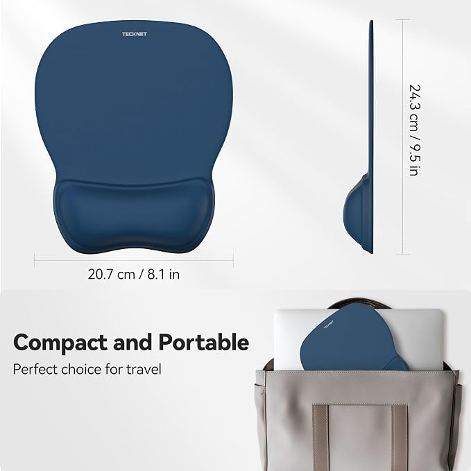 TECKNET Gel Mouse Pad with Wrist Rest, Ergonomic Office Mousepad with Wrist - Image 6