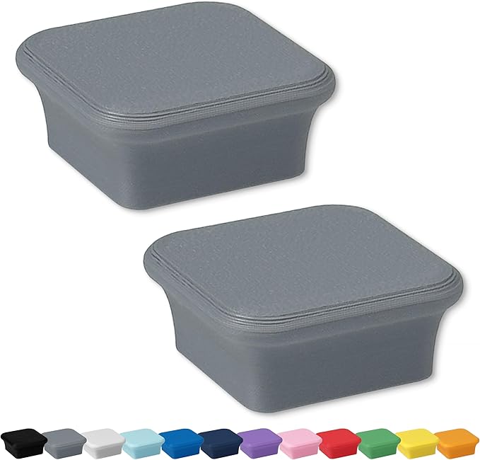 Glassboard Studio MiniBar Magnet - Strong Neodymium Rare Earth Magnets for Fridge, Whiteboard, Locker & Magnetic Glassboards - Ideal for Crafting & Office Use - Strong Fridge Magnets (Steel Gray, 2)-DeskLoop Office