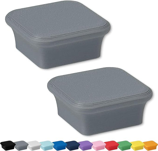 Glassboard Studio MiniBar Magnet - Strong Neodymium Rare Earth Magnets for Fridge, Whiteboard, Locker & Magnetic Glassboards - Ideal for Crafting & Office Use - Strong Fridge Magnets (Steel Gray, 2)-DeskLoop Office
