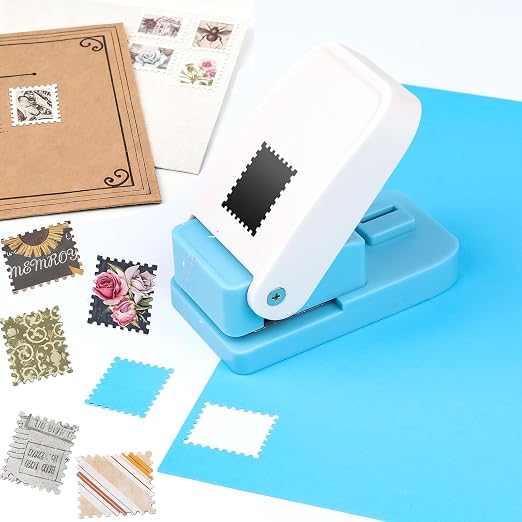 1x0.8inch Rectangular Postage Stamp Punch, Stamp Shape Hole Puncher by CYFUNDESIGN