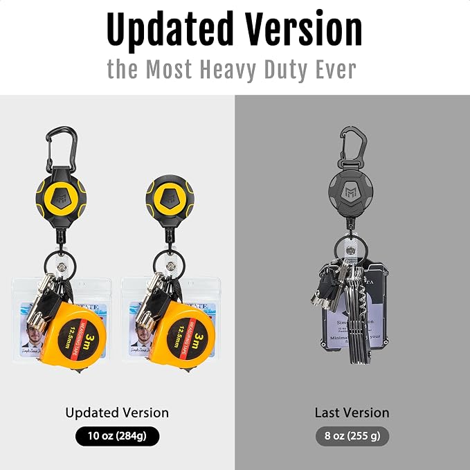 MNGARISTA Retractable Keychain Badge Reel Retractor Holder, 2 Pack - Image 3
