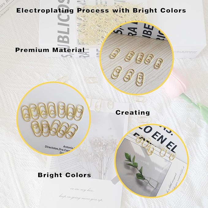 100 Pack Love Heart Shaped Paper Clips, Mini Paperclips Papers, 0.8inch Small - Image 3