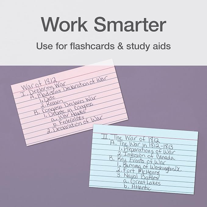 Oxford Ruled Index Cards, Lined Note Cards, Flashcards - Image 4